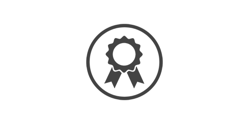 Rosette badge illustration to signify quality assurance